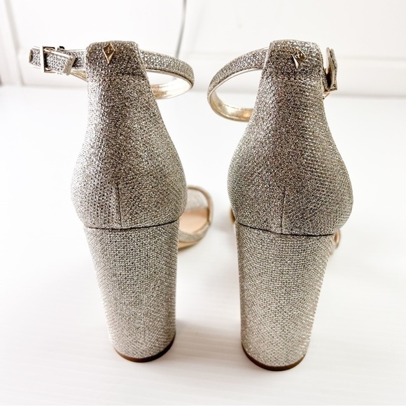 Sam Edelman Heel Sandals womens 10.5 Ankle Strap Open Toe Yaro Gold Mesh Heel - Picture 8 of 12